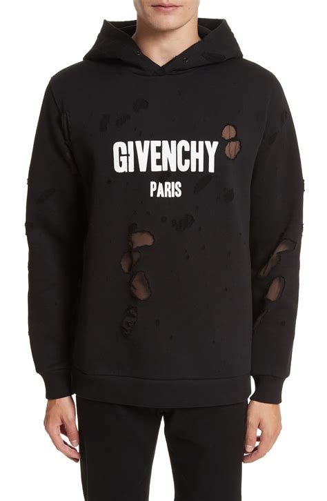 chemise givenchy destroyed|givenchy cropped distressed hoodie.